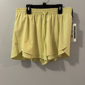 CALIA Women's Drawstring Step Up Short Yellow Medium, NWT